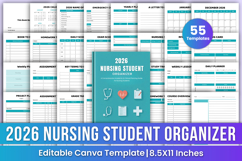 2026 Nursing Student Organizer Canva Templates Product Image 1