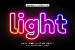 Editable 3d Neon light text effect. Led text effect Product Image 1