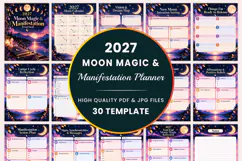 2027 Moon Magic & Manifestation Journal Kdp interiors Product Image 1