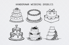 Hand Drawn Wedding Cake Doodles Bundle Product Image 1