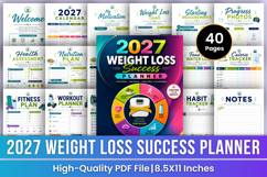 2027 Weight Loss Success Planner | Health &amp; Fitness Workbook Product Image 1