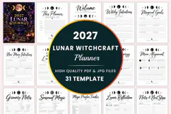2027 Lunar Witchcraft Planner Kdp interiors Product Image 1