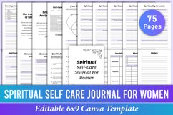 Editable Spiritual Self Care Journal For Women Canva Product Image 1