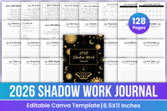 2026 Shadow Work Journal Canva Template Product Image 1