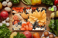 Fall Flower Cutting Board Design - 04 Variations Product Image 1