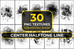 30 PNG Center Halftone Line Product Image 1