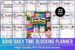 ADHD Daily Time Blocking Planner | Focus, Productivity Product Image 1