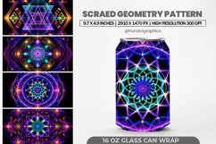 Scraed Geometry Pattern Glass Can Wrap,16 Oz Tumbler Product Image 1