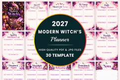 2027 Modern Witch’s Planner Kdp interiors Product Image 1