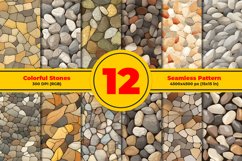 Colorful Stones Seamless Pattern and Digital Paper Product Image 1