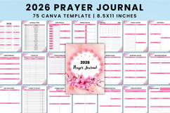 Editable 2026 Prayer Journal For Canva Template Product Image 1