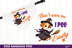 Bandana Dog Sublimation PNG. Halloween Dog Quote PNG Product Image 1