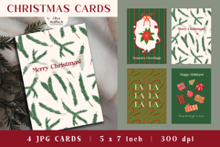 Christmas Cards. Festive Season Greeting Printable Cards Product Image 1
