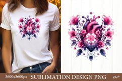 Gothic Valentine’s Day Sublimation. Tshirt Design Product Image 1