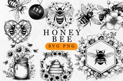 Honeycomb Bee SVG Bundle for Laser Product Image 1