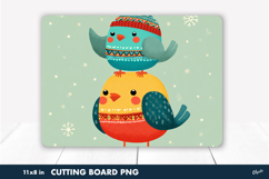 Cutting Board Winter Bird Sublimation Product Image 1