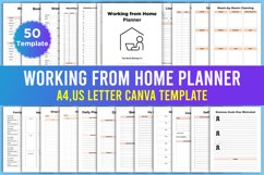 Editable Working From Home Planner Canva Product Image 1