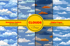Cloud Seamless Pattern and Digital Paper Product Image 1