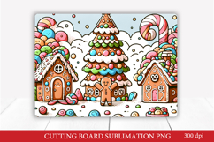 Gingerbread Christmas Cutting Board PNG Product Image 1