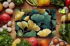 Green Gold Ginko Cutting Board Design - 04 Variations Product Image 1
