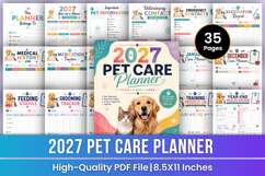 2027 Pet Care Planner | Dog &amp; Cat Care Organizer Product Image 1
