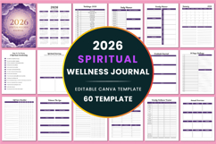 2026 Spiritual Wellness Journal Canva templates Product Image 1