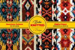 Boho Knitted Seamless Pattern and Digital Paper Design Product Image 1