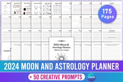 Editable 2024 Moon And Astrology Planner With Prompts Canva Product Image 1