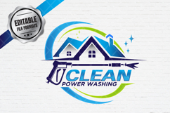 Professional Pressure Washing Logo Template Product Image 1
