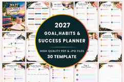 2027 Goals, Habits & Success Planner Product Image 1