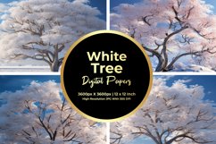 White Tree Digital Paper Product Image 1