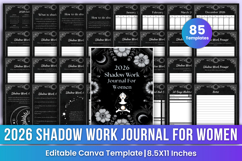 2026 Shadow Work Journal for Women Prompted Canva Templates Product Image 1