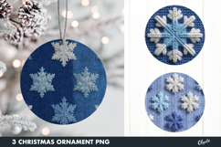 Knitting Blue Ornament Sublimation PNG Product Image 1
