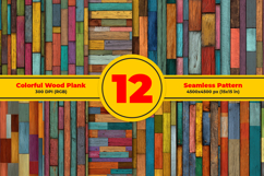 Colorful Wood Plank Seamless Pattern and Digital Paper Product Image 1