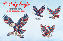 4th July Eagle Patchwork Clipart Product Image 2