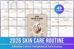2026 Skin Care Routine Canva Template Product Image 1
