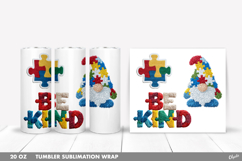 Awareness Autism 20 OZ Tumbler Wrap PNG Product Image 1