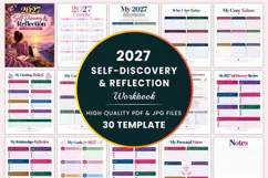 2027 Self-Discovery & Reflection Workbook Kdp interiors Product Image 1
