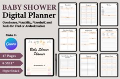 Editable Digital Baby Shower Planner Canva Template Product Image 1