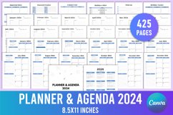 Planner &amp; Agenda 2024 For Canva Interior Product Image 1
