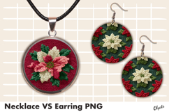 Jewelry, Earring Christmas, Pendant Sublimation PNG Product Image 1