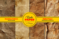 Rustic Paper Seamless Pattern and Digital Paper Design Product Image 1