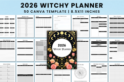 2026 Witchy Planner For Canva Templates Product Image 1