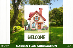 Spring Garden Flag PNG, Welcome Garden Flag PNG Product Image 1