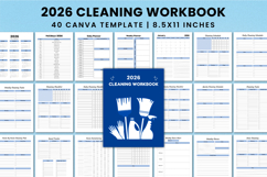 2026 Cleaning Workbook Canva KDP Interior Product Image 1