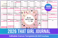 2026 That Girl Journal Canva Template Product Image 1