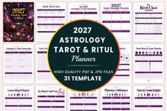2027 Astrology, Tarot & Ritual Planner Kdp interiors Product Image 1