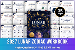 2027 Lunar Zodiac Workbook | Moon Astrology &amp; Spiritual Product Image 1