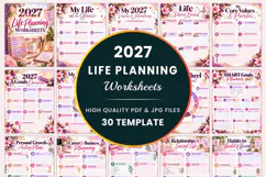 2027 Life Planning Worksheets Kdp interiors Product Image 1