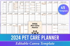 Editable Pet Care Planner Canva KDP Product Image 1